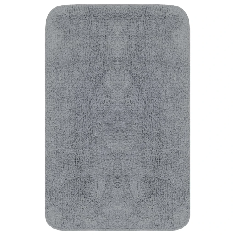 vidaXL vannasistabas paklāji, 2 gab., pelēks audums