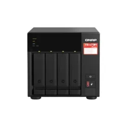 QNAP - 4-Bay QTS and QuTS hero NAS - TS-473A-8G - Up to 4 HDD-SSD Hot-Swap - AMD Ryzen - Ryzen V1500B Quad-Core - Processor