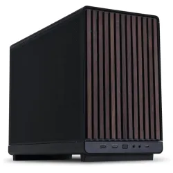 Case-LIAN LI-A3-mATX-Micro-MicroATX-MiniITX-Colour Black - Brown-G99.A3X-WD.00