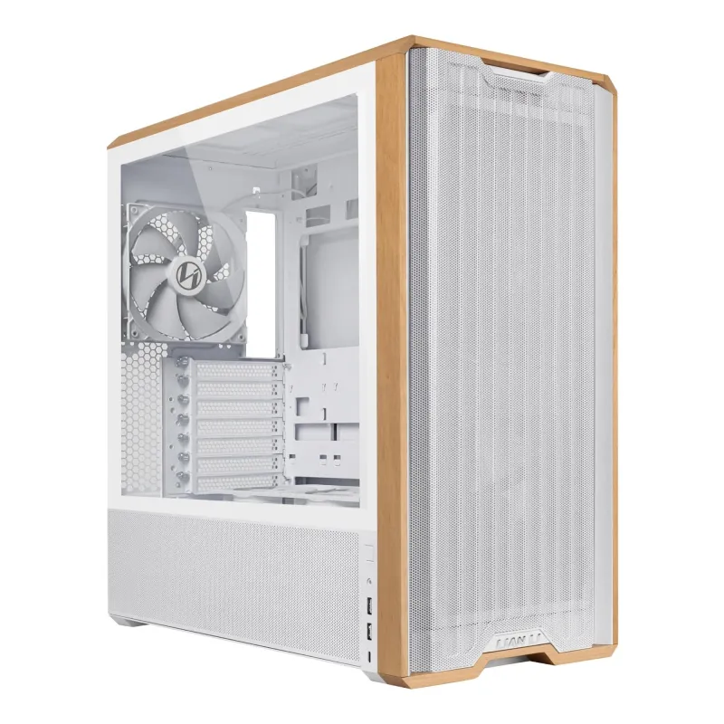 Case-LIAN LI-ATX-micro ATX-EATX-SSI EEB-White-Midi Tower-LANCOOL 217-G99.LAN217W.00