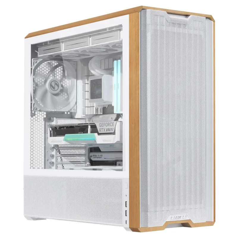 Case-LIAN LI-ATX-micro ATX-EATX-SSI EEB-White-Midi Tower-LANCOOL 217-G99.LAN217W.00