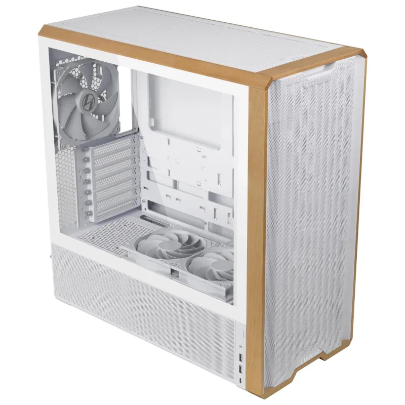 Case-LIAN LI-ATX-micro ATX-EATX-SSI EEB-White-Midi Tower-LANCOOL 217-G99.LAN217W.00