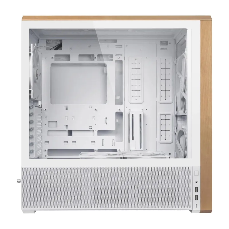 Case-LIAN LI-ATX-micro ATX-EATX-SSI EEB-White-Midi Tower-LANCOOL 217-G99.LAN217W.00