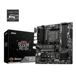 Mainboard-MSI-AMD B550-SAM4-MicroATX-Memory DDR4-Memory slots 4-2xPCI-Express 3.0 1x-1xPCI-Express 4.0 16x-2xM.2-1x15pin