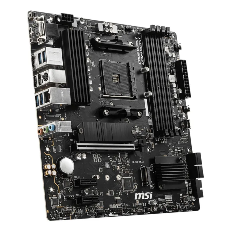 Mainboard-MSI-AMD B550-SAM4-MicroATX-Memory DDR4-Memory slots 4-2xPCI-Express 3.0 1x-1xPCI-Express 4.0 16x-2xM.2-1x15pin