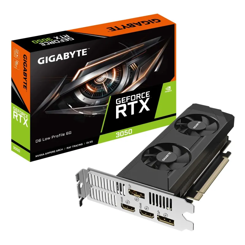Graphics Card-GIGABYTE-NVIDIA-GeForce RTX 3050-1470 MHz-6 GB-GDDR6-96 bit-PCI Express 4.0-Active-GV-N3050D6-6GL