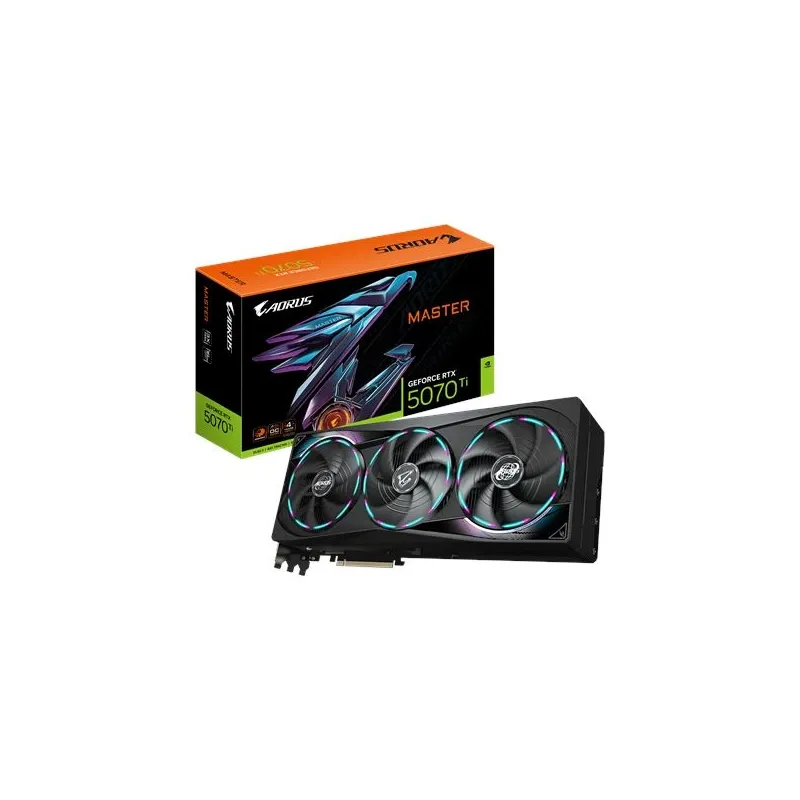 Gigabyte AORUS GeForce RTX 5070 Ti MASTER 16G - NVIDIA - 16 GB - GeForce RTX 5070 Ti - GDDR7 - HDMI ports quantity 1 - PCI-E 5.0
