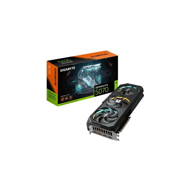 Graphics Card-GIGABYTE-NVIDIA GeForce RTX 5070-12 GB-GDDR7-192 bit-PCIE 5.0 16x-GPU 2625 MHz-Triple slot