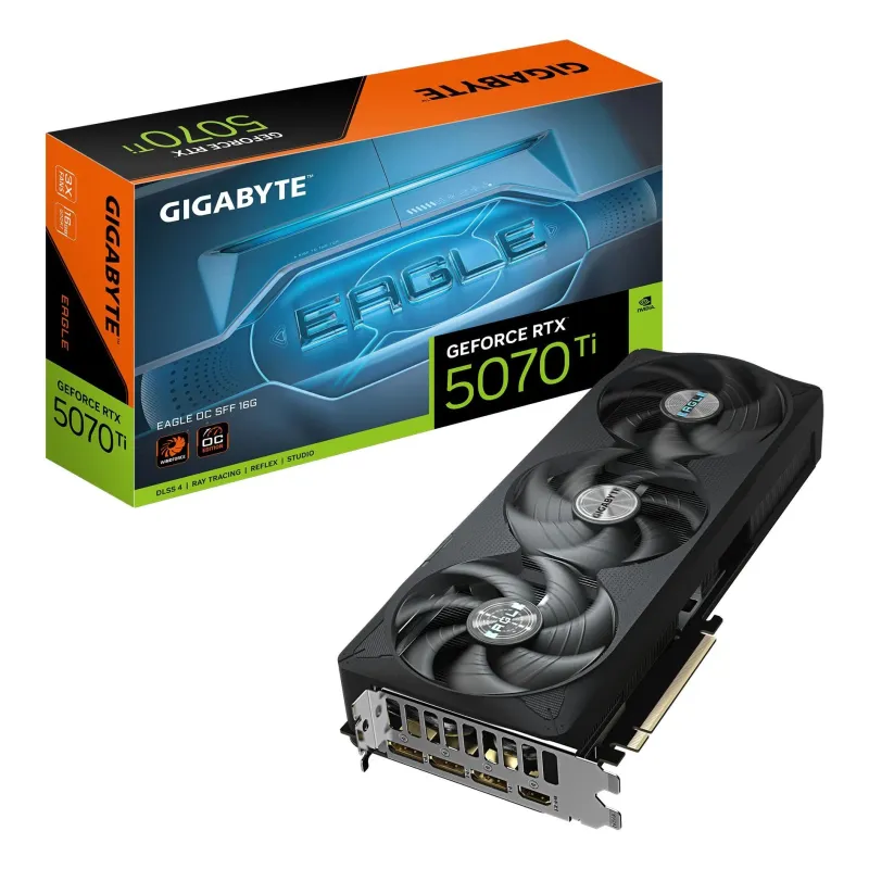 Graphics Card-GIGABYTE-NVIDIA GeForce RTX 5070 Ti-16 GB-GDDR7-256 bit-PCIE 5.0 16x-Triple slot