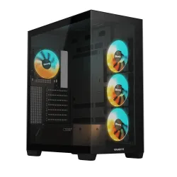 Case-GIGABYTE-GB-C500P ST-MidiTower-Case product features Transparent panel-ATX-MicroATX-MiniITX-Colour Black-GB-C500PST