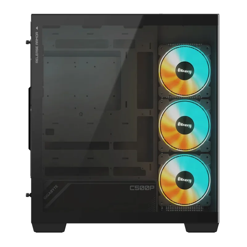 Case-GIGABYTE-GB-C500P ST-MidiTower-Case product features Transparent panel-ATX-MicroATX-MiniITX-Colour Black-GB-C500PST