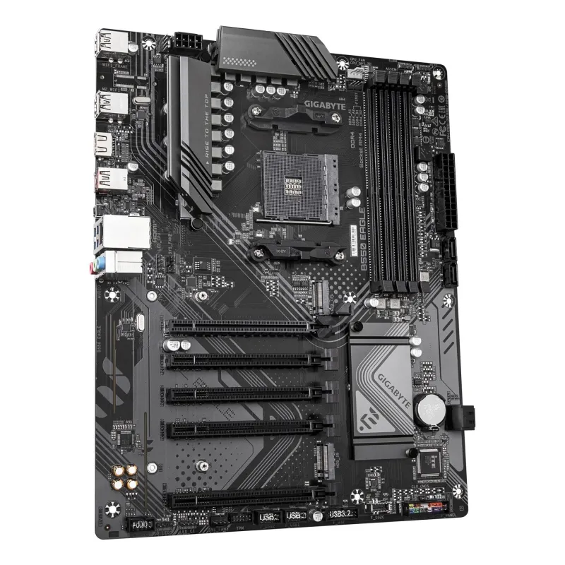 Mainboard-GIGABYTE-AMD B550-SAM4-ATX-Memory DDR4-Memory slots 4-4xPCI-Express 3.0 1x-1xPCI-Express 4.0 16x-2xM.2-1xHDMI-4xUSB