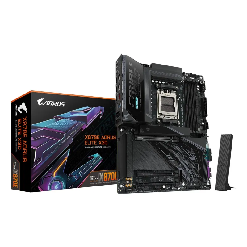 Mainboard-GIGABYTE-AMD X870E-Socket AM5-ATX-RAM DDR5-SDRAM-4xSlots-Wi-Fi Yes-Bluetooth Yes-4xNumber of M.2 ,M, slots-X870E A