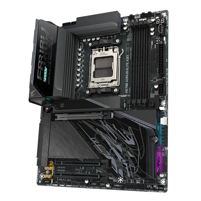 Mainboard-GIGABYTE-AMD X870E-Socket AM5-ATX-RAM DDR5-SDRAM-4xSlots-Wi-Fi Yes-Bluetooth Yes-4xNumber of M.2 ,M, slots-X870E A