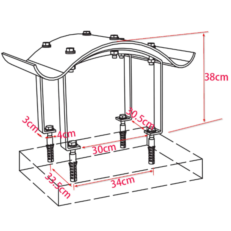 vidaXL skursteņa cepure, nerūsējošs tērauds, 60 x 60 x 38 cm