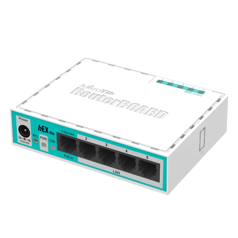 Net router 10-100m 5port-hex lite rb750r2 mikrotik