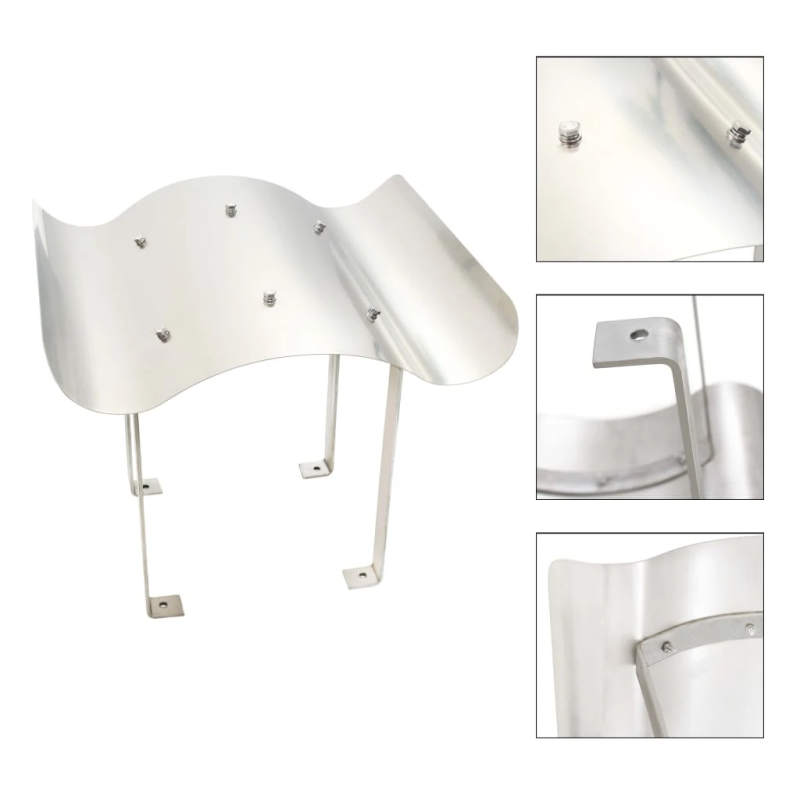 vidaXL skursteņa cepure, nerūsējošs tērauds, 60 x 80 x 39 cm