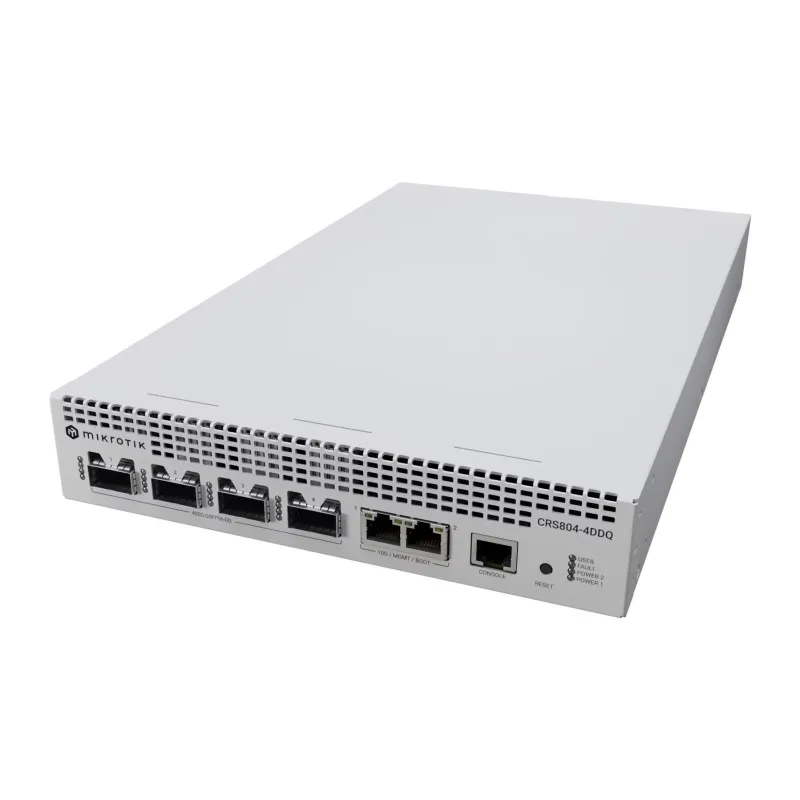 Switch-MIKROTIK-CRS804 DDQ-2xRJ-45 ports-4xQSFP56 ports quantity-CRS804-4DDQ-HRM