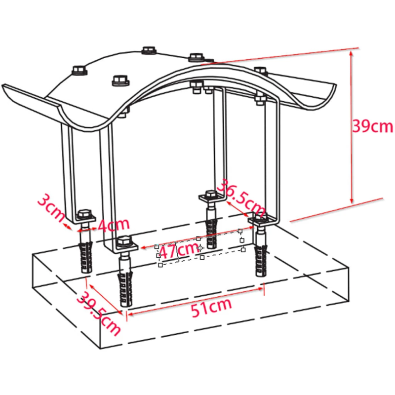 vidaXL skursteņa cepure, nerūsējošs tērauds, 60 x 80 x 39 cm