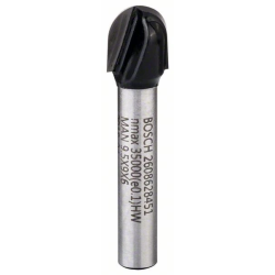 Padziļinājumu frēze 6 mm R1 4,7 mm, D 9,5 mm