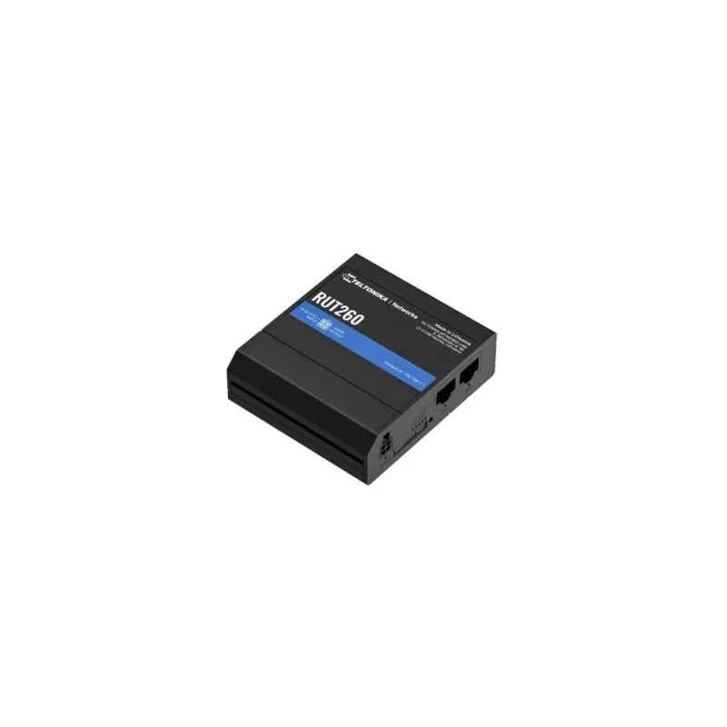 LTE Cat 6 Router - RUT260 - 802.11n - 10-100 Mbit-s - Ethernet LAN ,RJ-45, ports 2 - Mesh Support No - MU-MiMO No - 4G