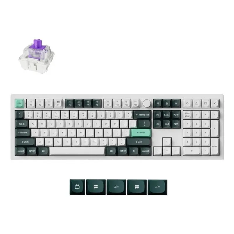 Keyboard wrl q6 he rgb-shell white q6h-p1 keychron