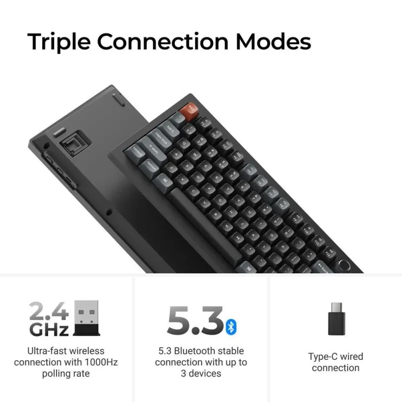 Keyboard wrl v3 ultra-black v3u-d4 keychron