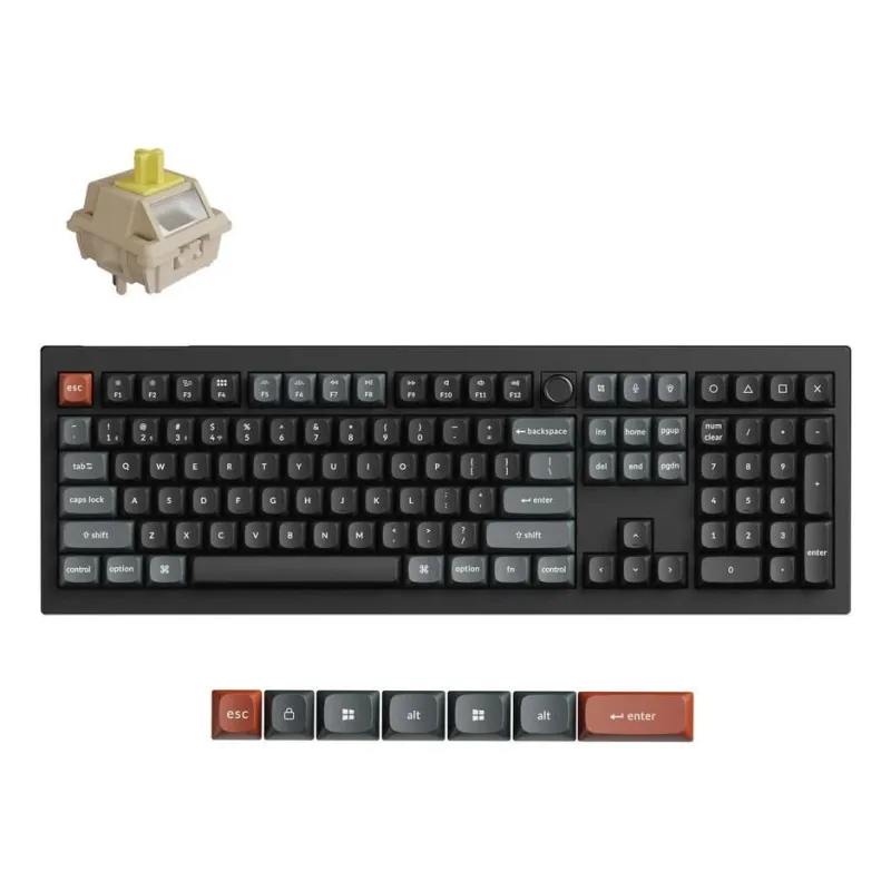 Keyboard wrl v6 ultra-black v6u-d4 keychron
