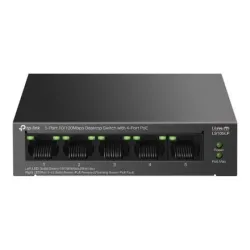 TP-LINK - 5-Port 10-100Mbps Switch with 4-Port PoE - LS105LP - Unmanaged - Desktop