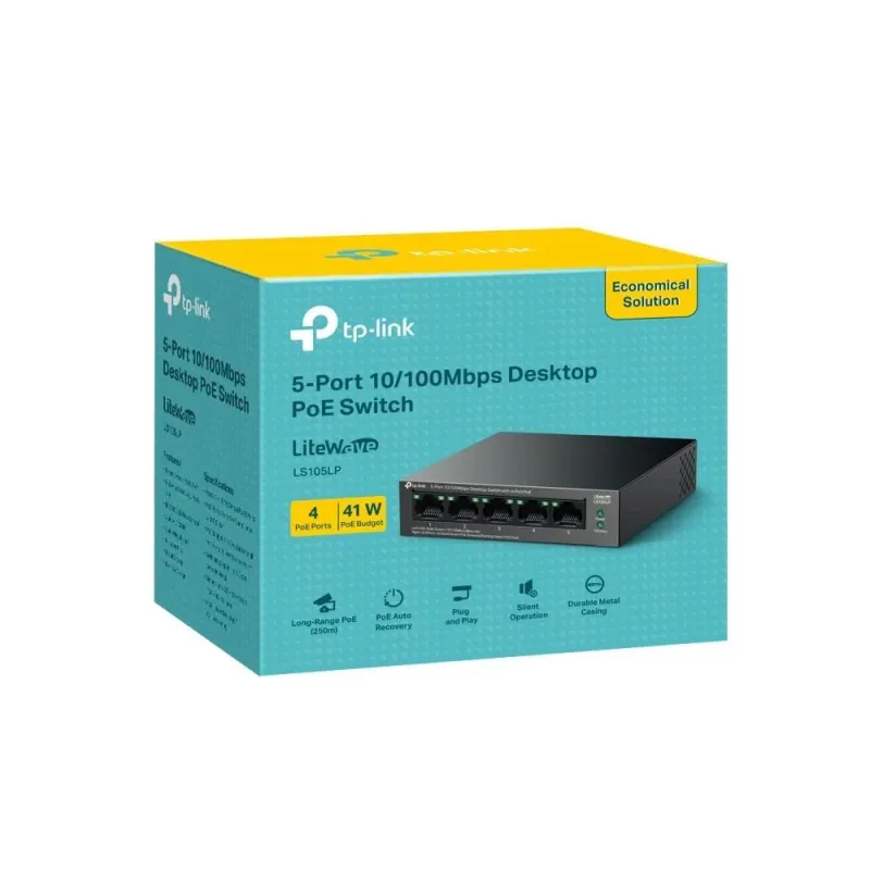 Switch-TP-LINK-LS105LP-PoE ports 4-LS105LP