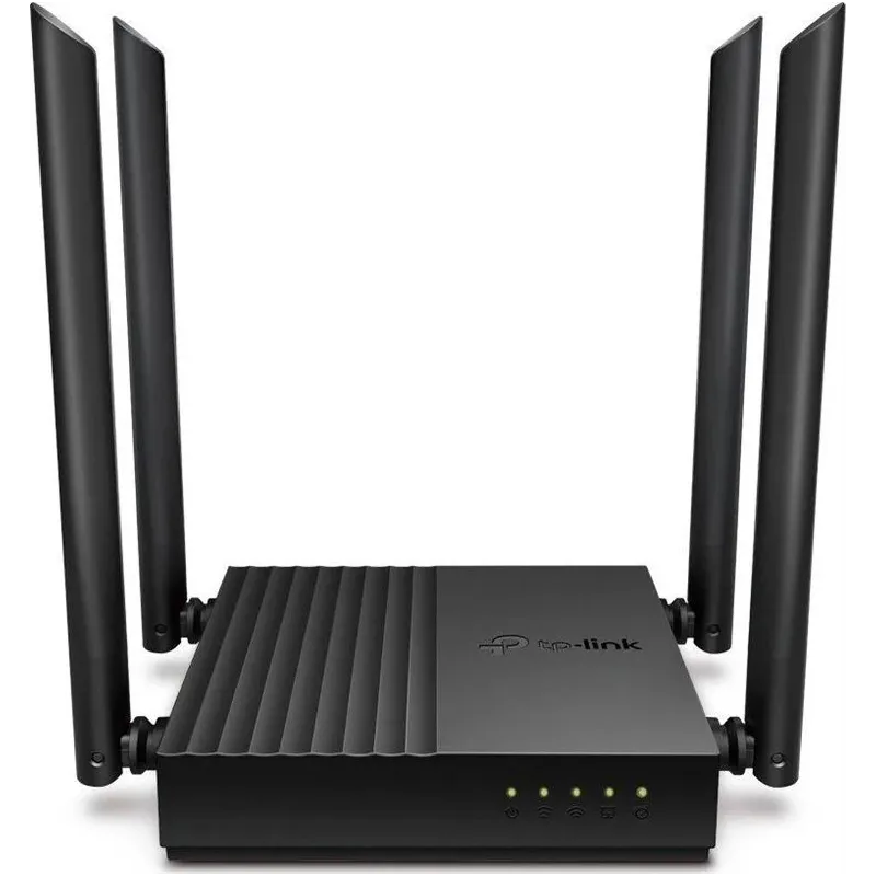 Wireless Router-TP-LINK-Wi-Fi 5 ,802.11ac,-Data speed 1200 Mbit-s-Ethernet WAN Yes-Ethernet LAN Yes-4xLAN ports-ARCHERC64