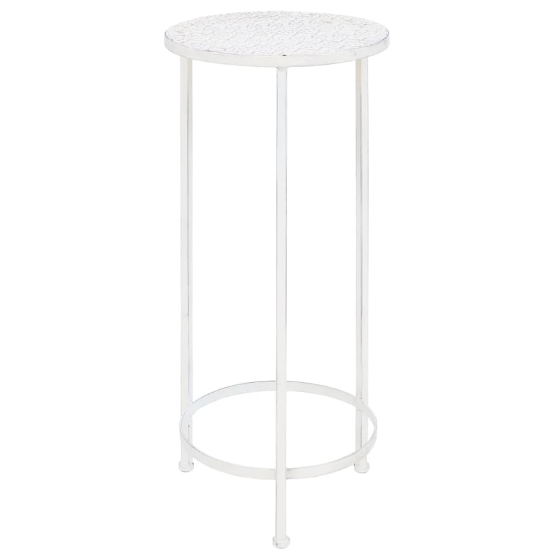 vidaXL augu statīvi, 3 gab., vintāžas stils, metāls, antīki balti