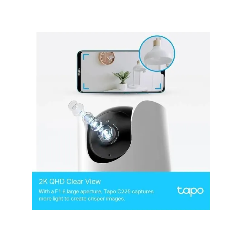 Wrl camera 2k qhd pan-tilt-tapo c225 tp-link