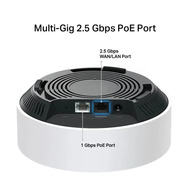 Wireless Router-TP-LINK-Wireless Router-3000 Mbps-Mesh-Wi-Fi 6-1x10-100-1000M-1x2.5GbE-DHCP-DECOX50-POE,1-PACK,