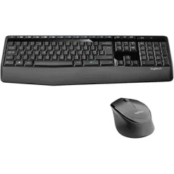 Logitech - MK345 - Keyboard and Mouse Set - Wireless - Mouse included - Batteries included - US - Black - USB - Wireless