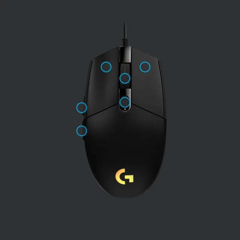 Mouse usb optical g203-black 910-005796 logitech