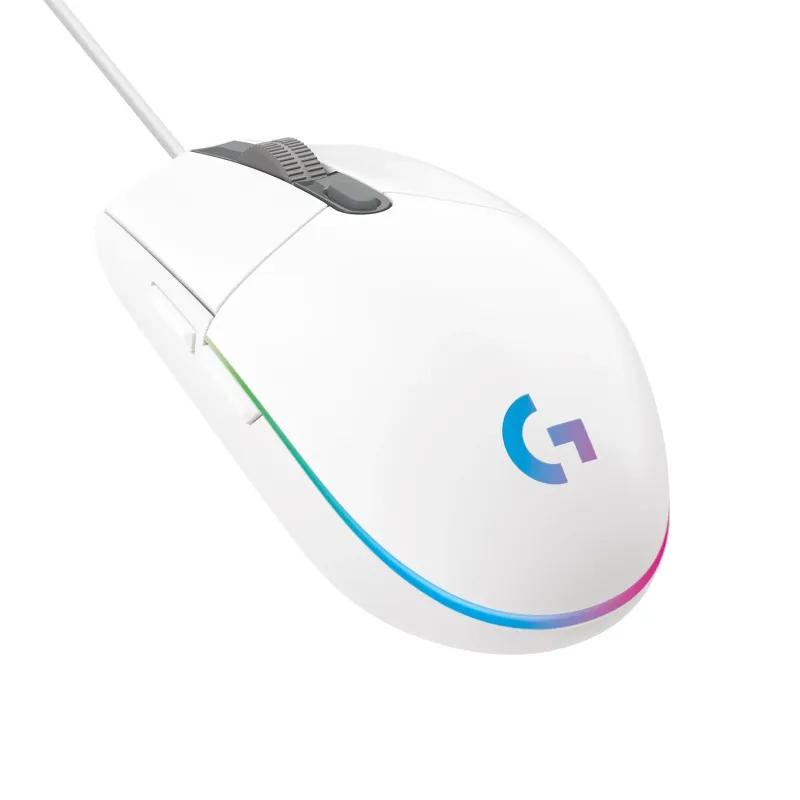 Mouse usb optical g203-white 910-005797 logitech
