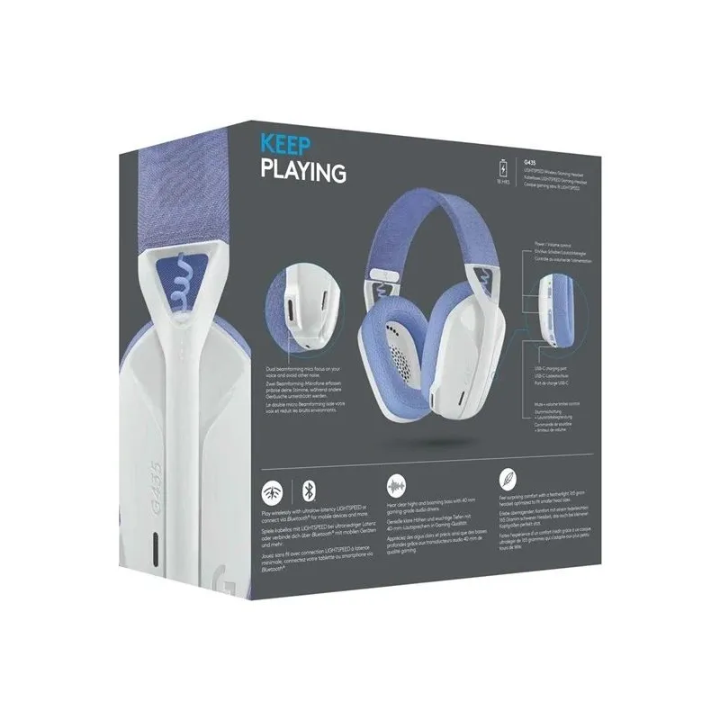 Headset gaming g435 wrl-white 981-001074 logitech