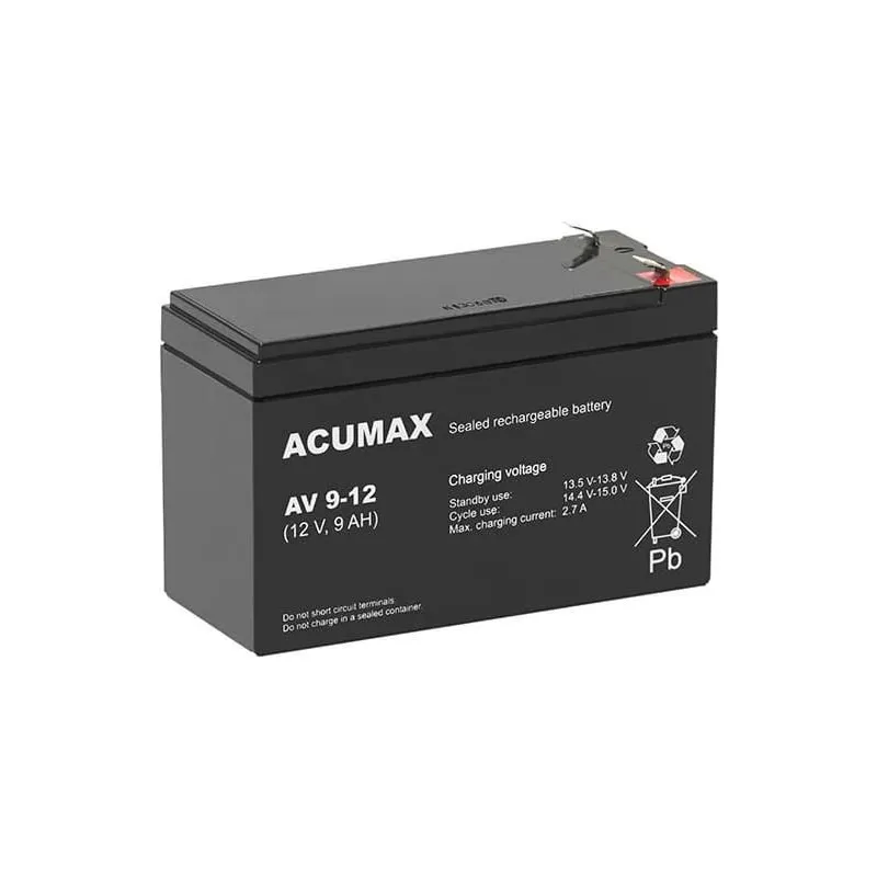 Battery 12v 9ah vrla-av9-12 t2 acumax emu
