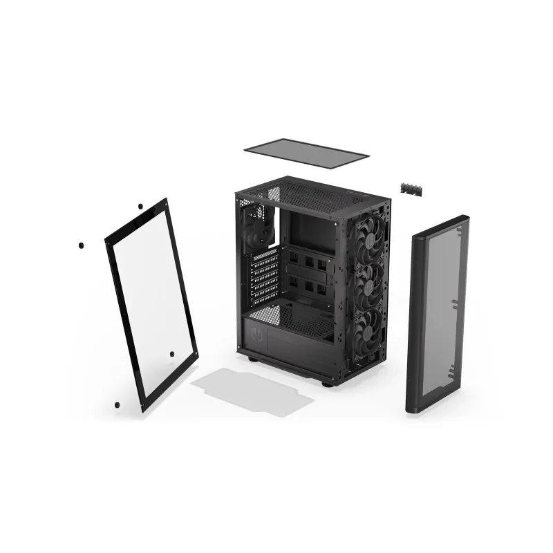 Case-ENDORFY-Ventum 200 Air-MicroTower-Case product features Transparent panel-Not included-ATX-MicroATX-MiniITX-Colour