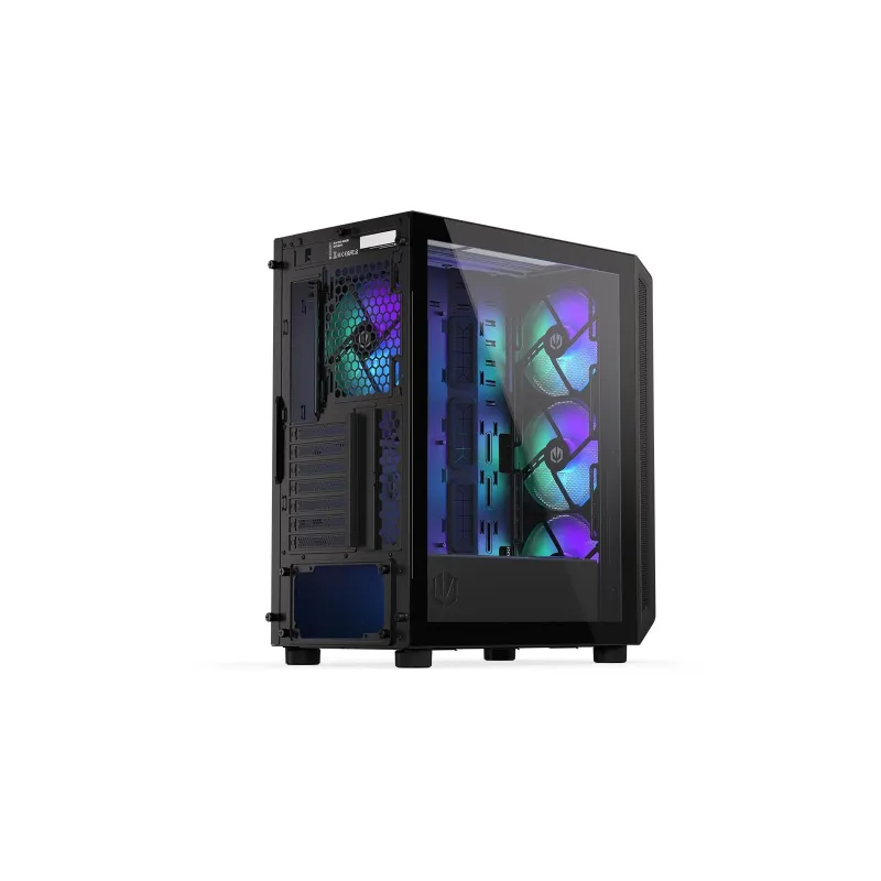 Case-ENDORFY-Arx 500 ARGB-MidiTower-Case product features Transparent panel-Not included-ATX-MicroATX-MiniITX-Colour