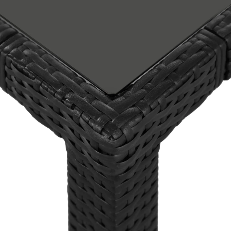 vidaXL 5-daļīgs dārza mēbeļu komplekts, PE rotangpalma, melns