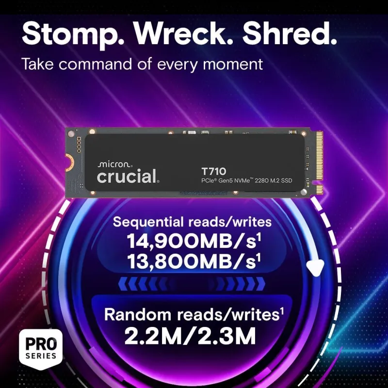 SSD-CRUCIAL-600xTBW rating-NVMe Yes-PCI Express 5.0-M.2-1000 GB-Crucial T710 1TB ,CT1000T710SSD8,-T710-CT1000T710SSD8