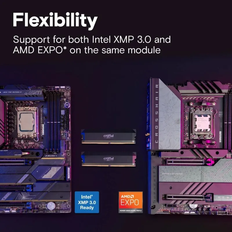 Memory dimm 64gb ddr5-6000 k2-pro oc cp2k32g60c40u5b crucial