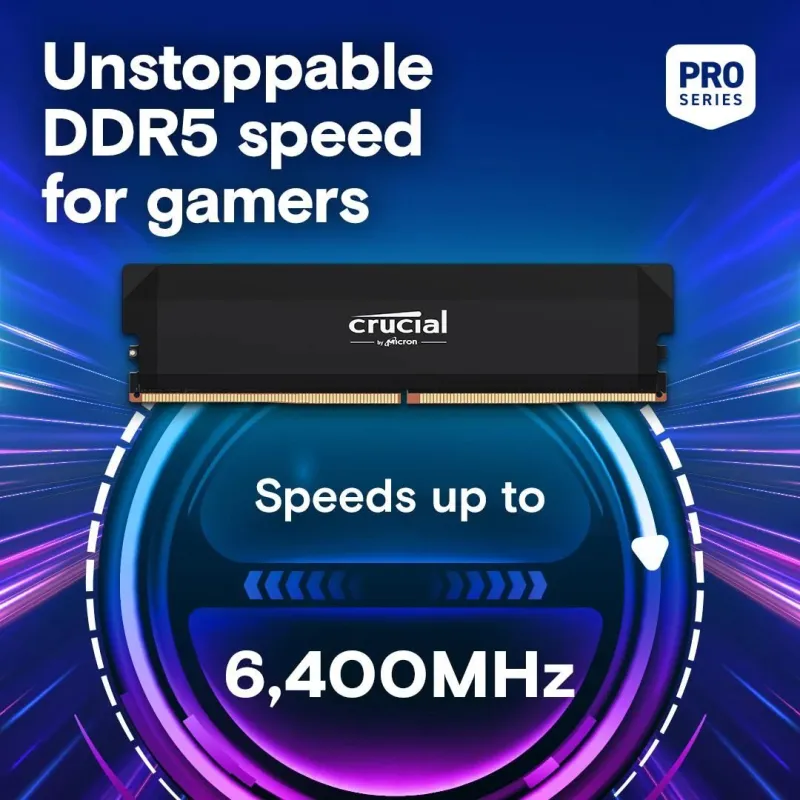 Memory dimm 64gb ddr5-6000 k2-pro oc cp2k32g60c40u5b crucial