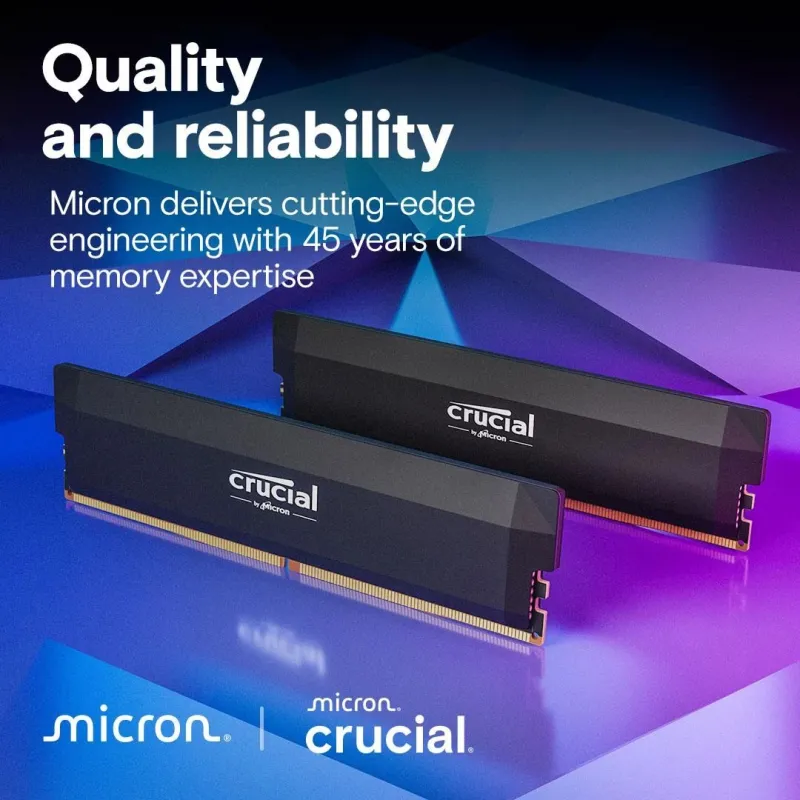 Memory dimm 64gb ddr5-6000 k2-pro oc cp2k32g60c40u5b crucial