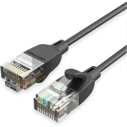 Patch cable cat.6a utp-1.5m black slim ibibg vention