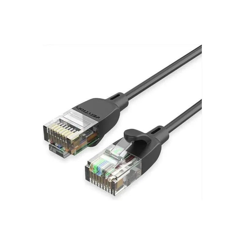 Patch cable cat.6a utp-1.5m black slim ibibg vention