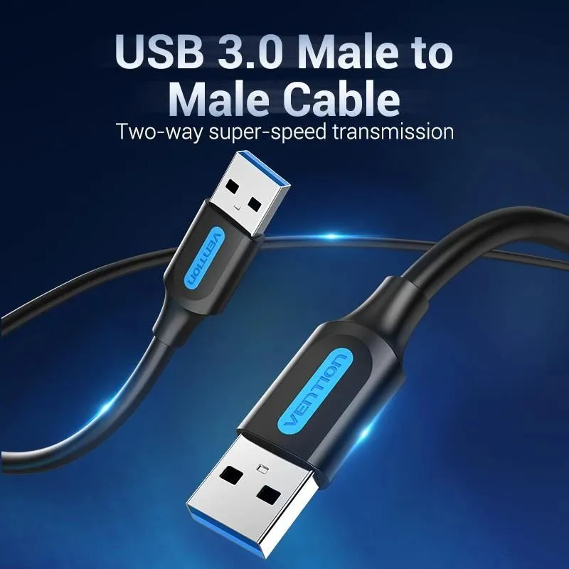 Cable usb3.0 male to male-1.5m black conbg vention