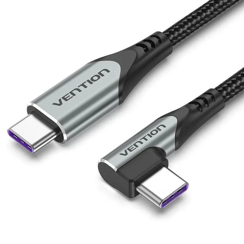 Cable usb-c to usb-c r.angle-1m gray takhf vention